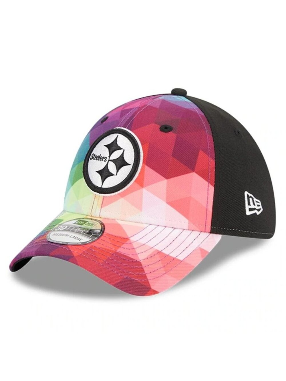 New Era 39Thirty NFL Pittsburgh Steelers Crucial Catch Flex Fit Hat Cap Size M/L